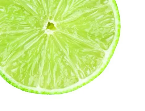 Fresh slice of lime Stock Photos