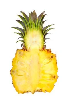Fresh slice pineapple Stock Photos