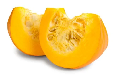 Fresh slice pumpkin Stock Photos