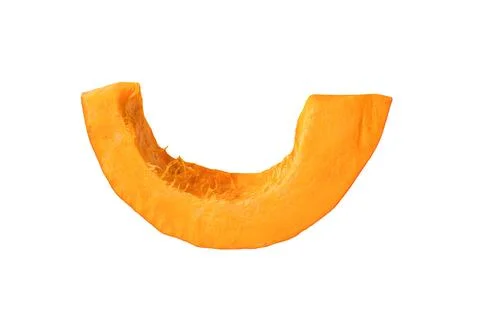 Fresh slice pumpkin on a white background Stock Photos