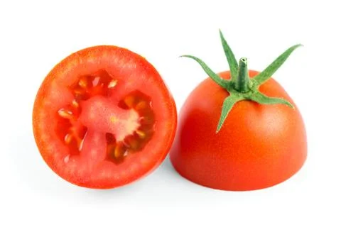 Fresh slice red tomato Stock Photos