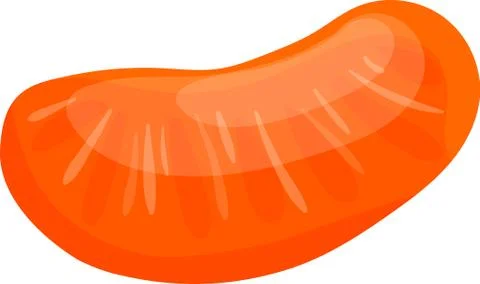 Fresh slice tangerine on white background - vector-eps Stock Illustration