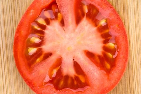 Fresh slice tomato background Foto stock