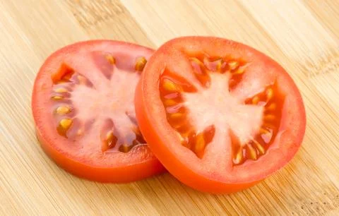 Fresh slice tomato background Stock Photos