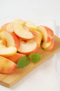 Fresh sliced apple Stock Photos
