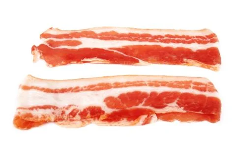 Fresh sliced bacon Stock Photos