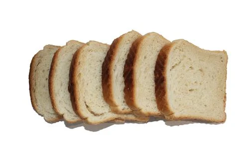 Fresh Sliced bread in white background Foto stock