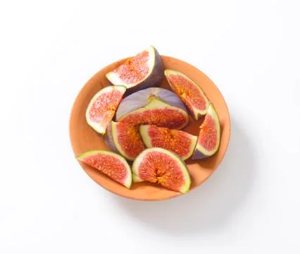 Fresh sliced figs Stock Photos