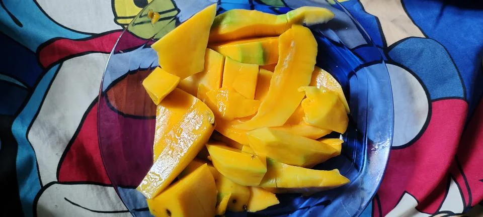 Fresh sliced mango photo Stock Photos