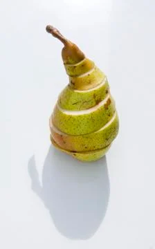 Fresh sliced pear Stock Photos