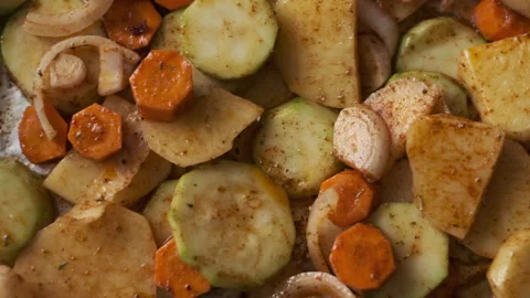 Fresh sliced vegetables 库存影片 201927341