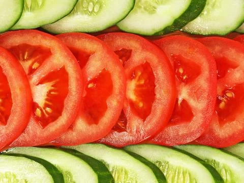 Fresh sliced vegetables. Stock Photos
