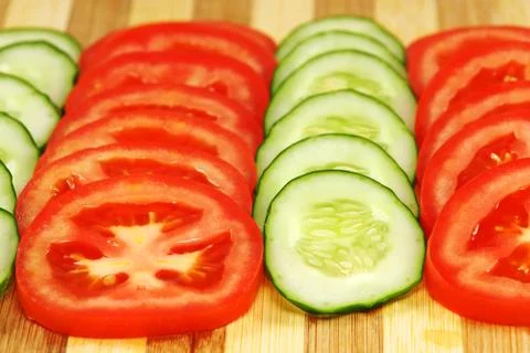 Fresh sliced vegetables. Stock Photos