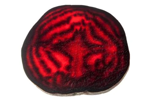 Fresh slices red beet root isolated Stock Photos