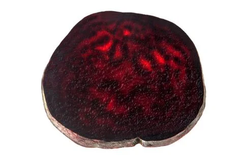 Fresh slices red beet root isolated Stock Photos
