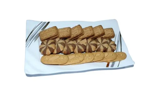 Fresh small biscuits Stock Photos