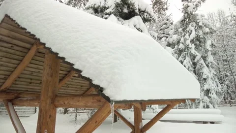 Fresh  snow camping Video stock 170792884