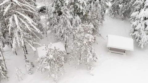 Fresh  snow camping Stock Footage 170793051