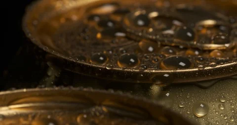 Fresh soft drink in package, close-up of water droplets, chilled delicious drink Stock Footage 119054109
