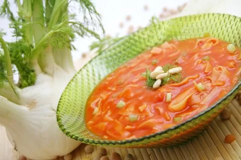Fresh soup Foto stock