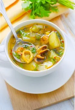 Fresh soup Stock Photos