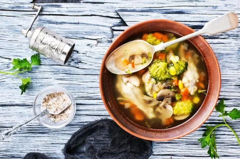 Fresh soup Stock Photos