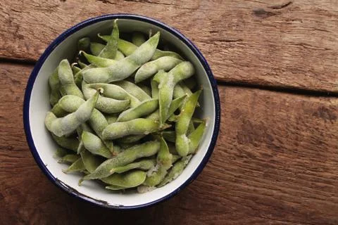 Fresh soya beans Stock Photos