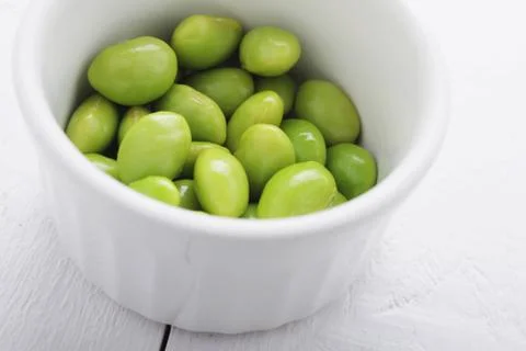 Fresh soya beans Stock Photos