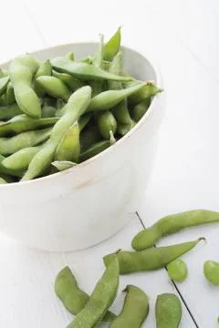 Fresh soya beans Stock Photos