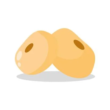 Fresh soybean vector. Complete soybean seeds For making soy milk for health. Stock Illustration