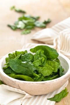 Fresh spinach leaves. Stock Photos