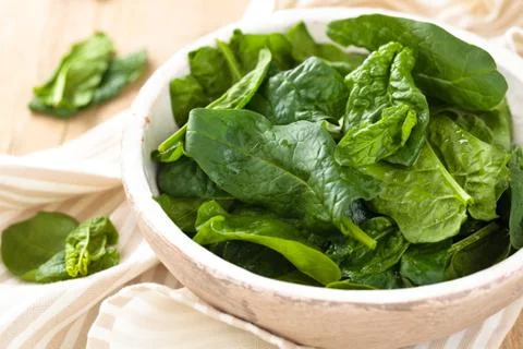Fresh spinach leaves. Stock Photos