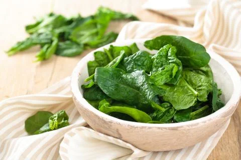 Fresh spinach leaves. Stock Photos