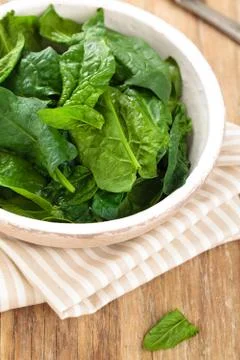Fresh spinach leaves. Stock Photos