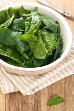Fresh spinach leaves. Stock Photos