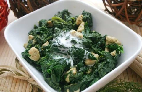 Fresh spinach Foto stock