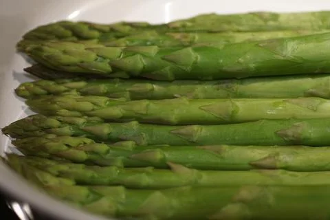 Fresh spring asparagus spears Stock Photos