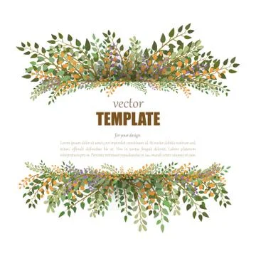 Fresh spring frame with lettering and flowers Stock Illustration