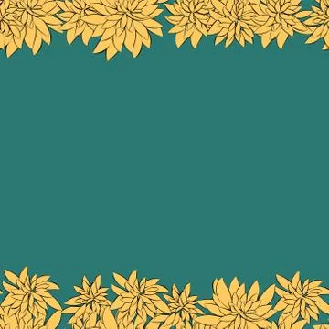 Fresh spring green grass leaves frame template with curling blank sheet paper Stock Illustration
