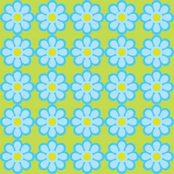 Fresh spring pattern with flowers Stock Illustration