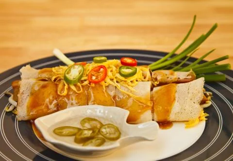 Fresh spring rolls Stock Photos