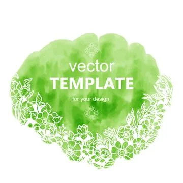 Fresh spring template with text and flowers Stock Illustration