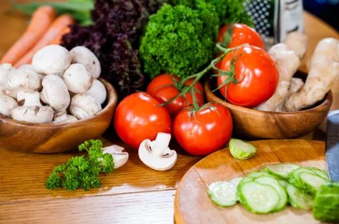 Fresh spring vegetables Foto stock