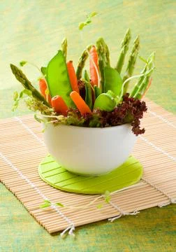 Fresh spring vegetables Stock Photos