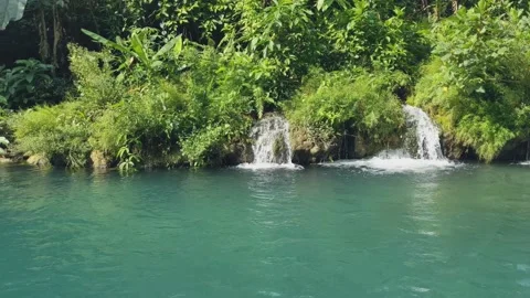 The fresh springs in river at the deep forest. nature footage Stock Footage 160796541