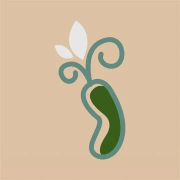 Fresh sprout logo template Stock Illustration
