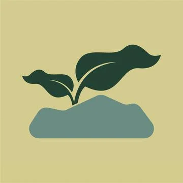 Fresh sprout logo template Stock Illustration
