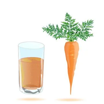 Fresh-squeezed carrot juice Stock Illustration