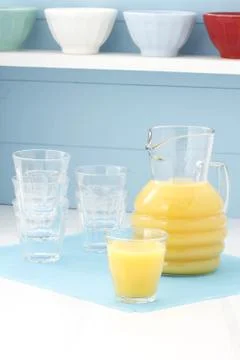 Fresh squeezed orange juice Stock Photos