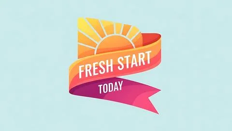 Fresh start today Stock Illustration